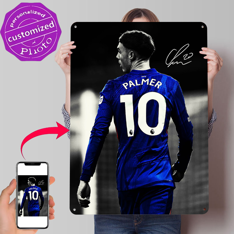 Retro Gaming Jersey - Металлические ретро-таблички Cole Palmer FC с