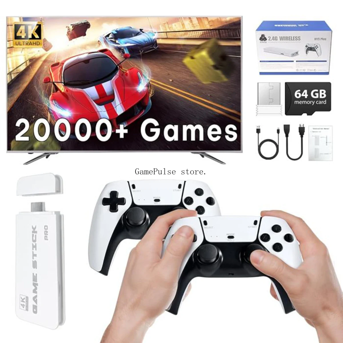 GamePulse2026 20000+ ретро-игр – обзор и цена Retro Gaming Hdmi Stick